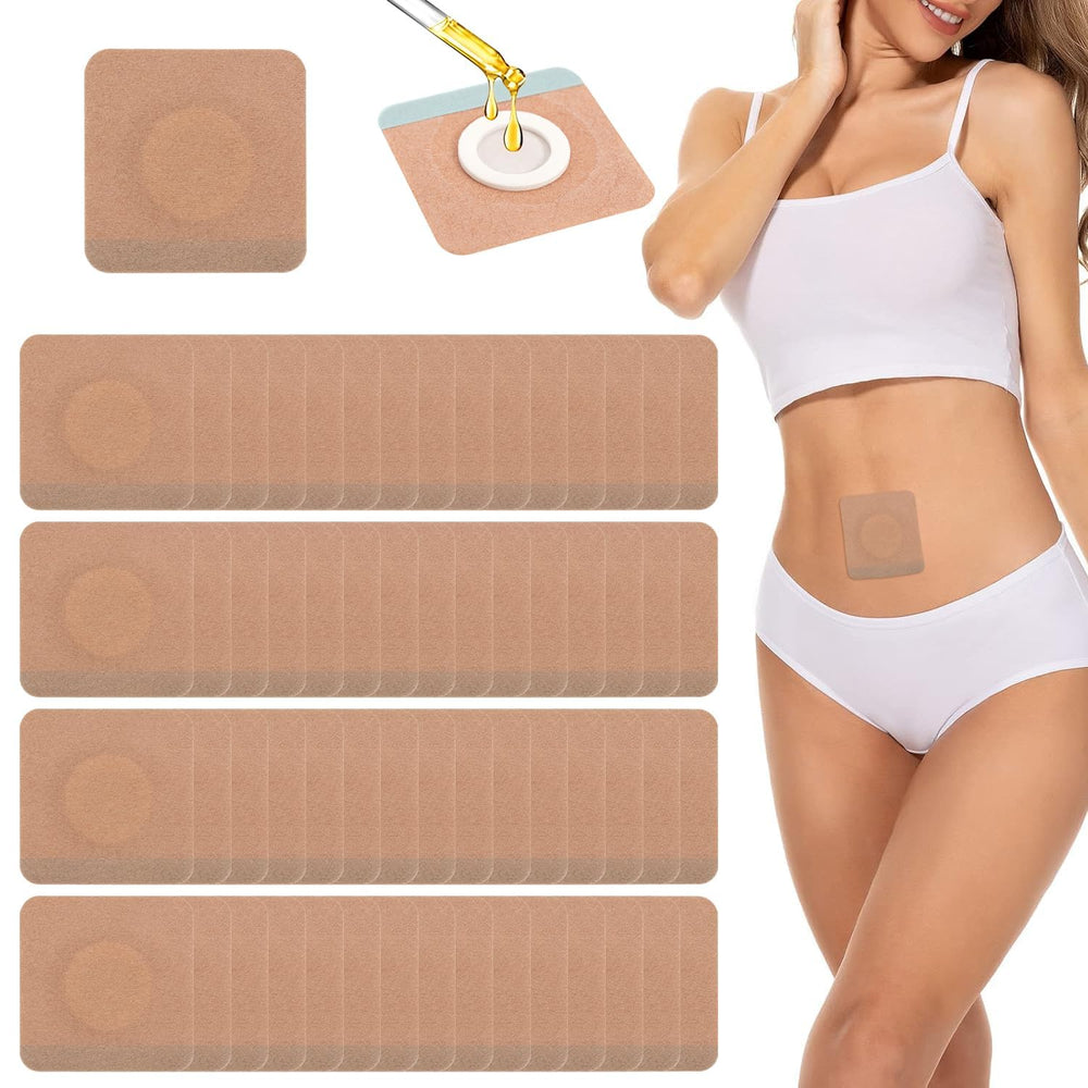 100-piece belly button castor oil patch pack wraps