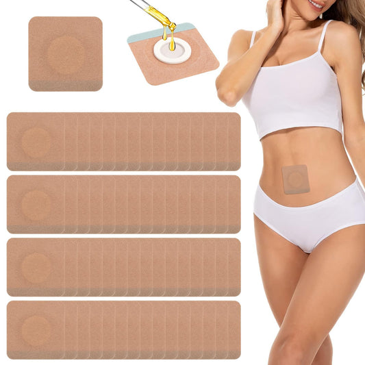 100-piece belly button castor oil patch pack wraps