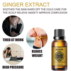 Herbal spa massage oil bottle designed for lymphatic drainage