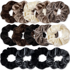 Bememo velvet scrunchies show soft texture for comfortable wear.