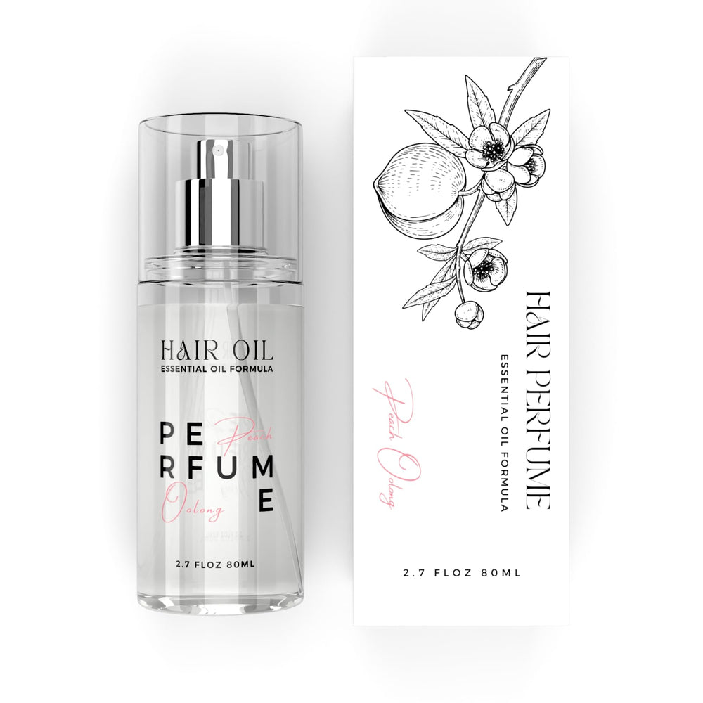 Benatu hair perfume oil Peach Oolong bottle, showcasing long-lasting fragrance