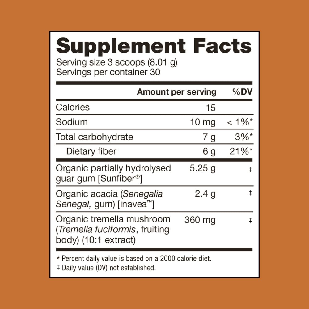 Ingredients indicating organic, vegan, sugar-free formula