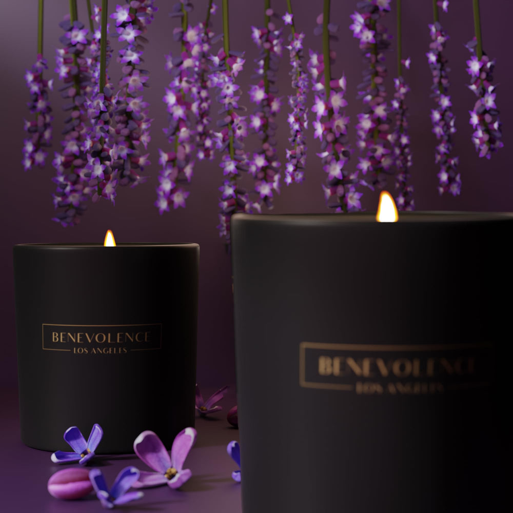 Eco-friendly 8oz black soy candle for home fragrance