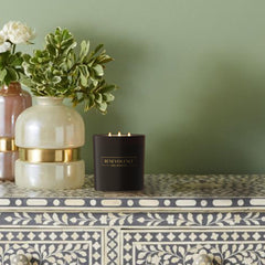 Natural soy wax candle with pine scent in jar