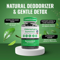 Chlorophyll Gummies product label close-up