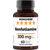 Bottle of Benfotiamine 300 mg - 60 vegan capsules