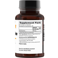 Close-up of Benfotiamine 300 mg capsules in a vegan capsule