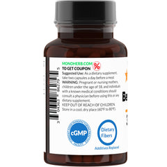 Nutritional label showing benfotiamine 300 mg and 60-veg capsules