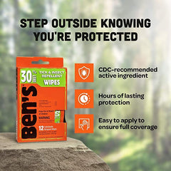 Ben's wipes for face and neck for quick protection