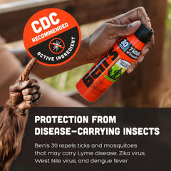 Ben's 7-hour protection graphic suggests long-lasting outdoor defense