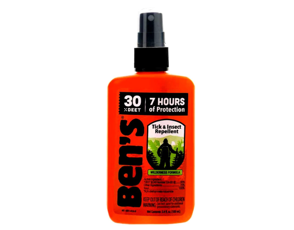 Ben's fragrance-free DEET pump application for odor-free outdoor protection