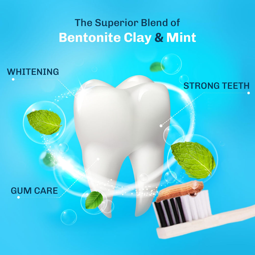 Child brushing with Bentodent toothpaste for the family pack