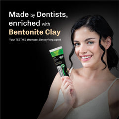 Close-up of activated charcoal and mint on toothpaste label