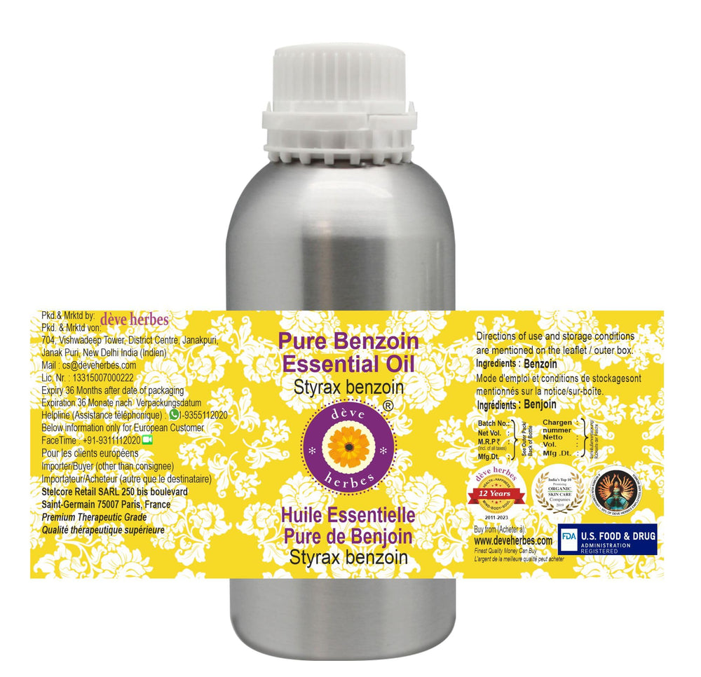 Label for Benzoin Essential Oil (Styrax benzoin)
