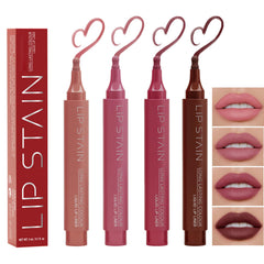 BERALLOYE four-color lip stain set offers versatile shades for daily and evening looks.
