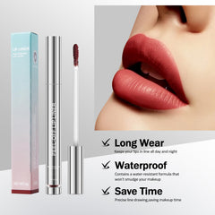 BERALLOYE nude matte shades offer full-coverage lip tint.