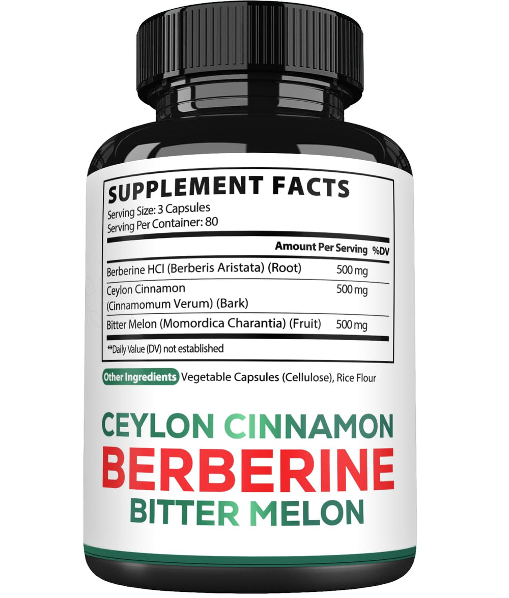 Close-up of Berberine 1500mg vegan capsules