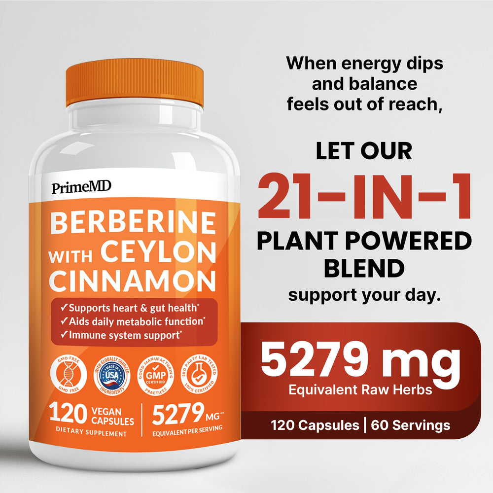Close-up of product label highlighting 10:1 Berberine extract