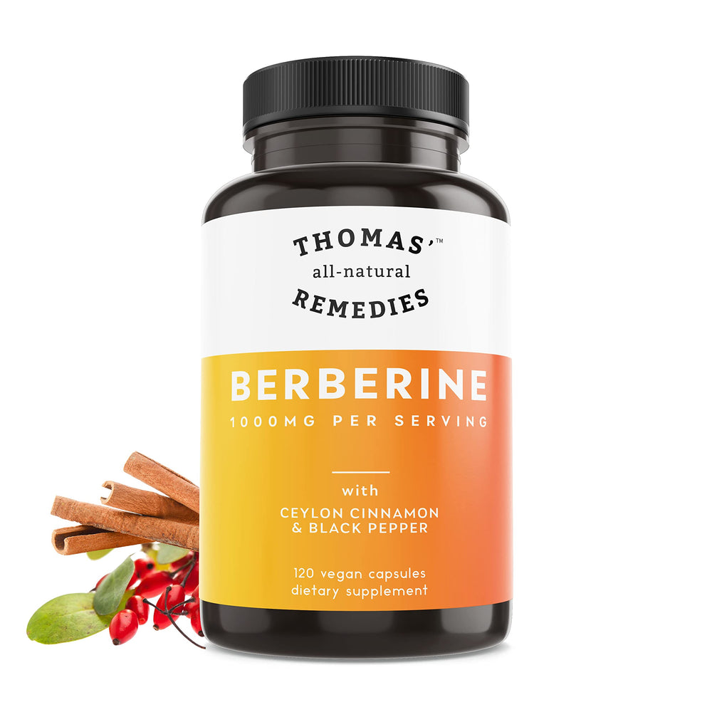 Berberine 500mg with 1000mg per serving in vegan capsules