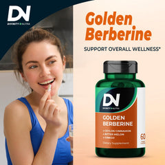 Vegan Berberine capsules featuring Bitter Melon, Cinnamon, and Ginkgo