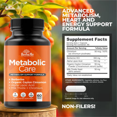 Berberine, Cinnamon and Chromium Picolinate on supplement label