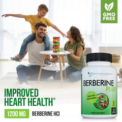 Close-up of Berberine HCl 1200mg per serving label