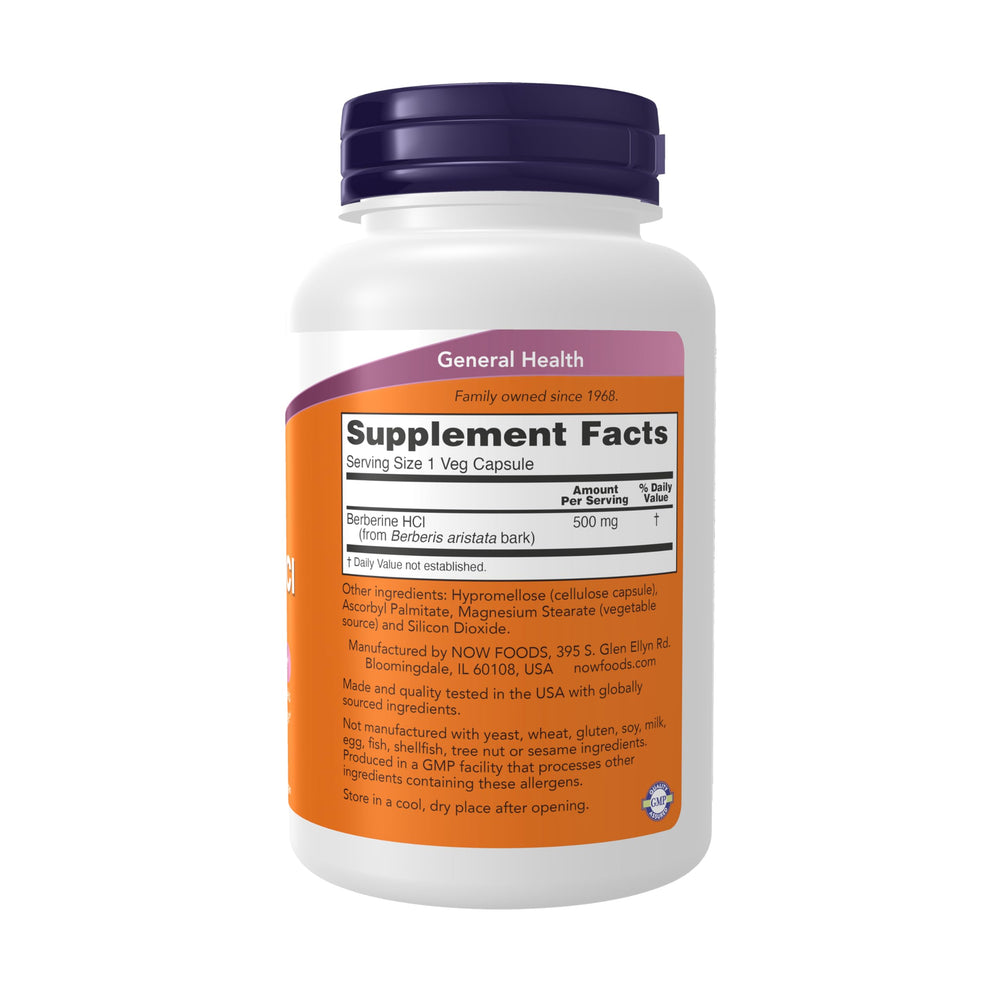 Berberine HCl 500 mg vegetarian capsules