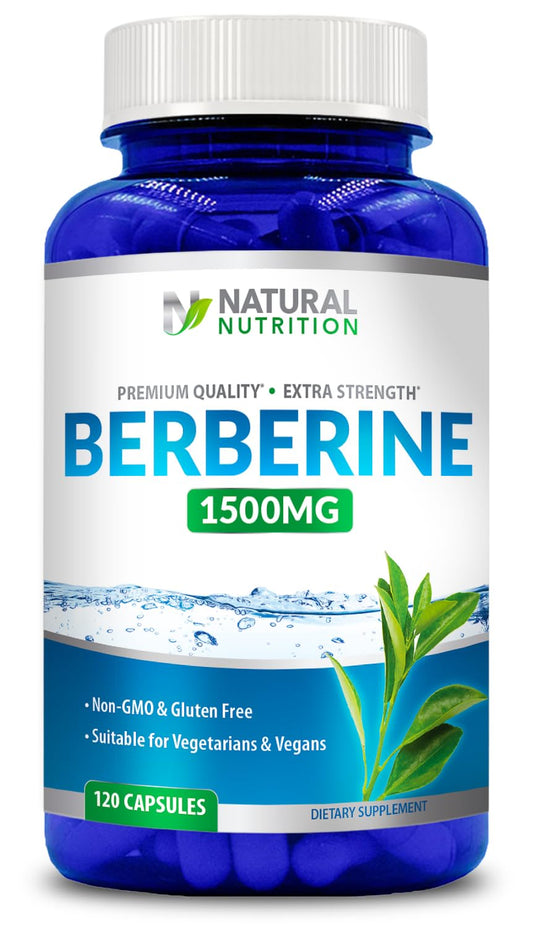 Berberine HCL Extra Strength 1500mg bottle with 120 capsules