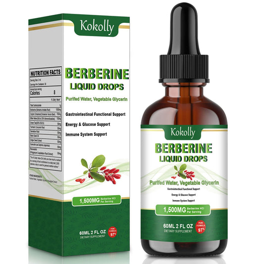 Bottle of Berberine HCl Liquid Drops 1500mg