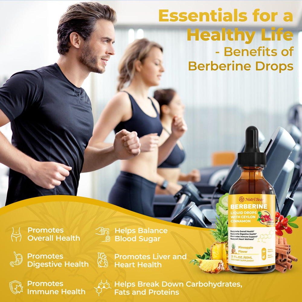 Natural pineapple flavor label on berberine drops
