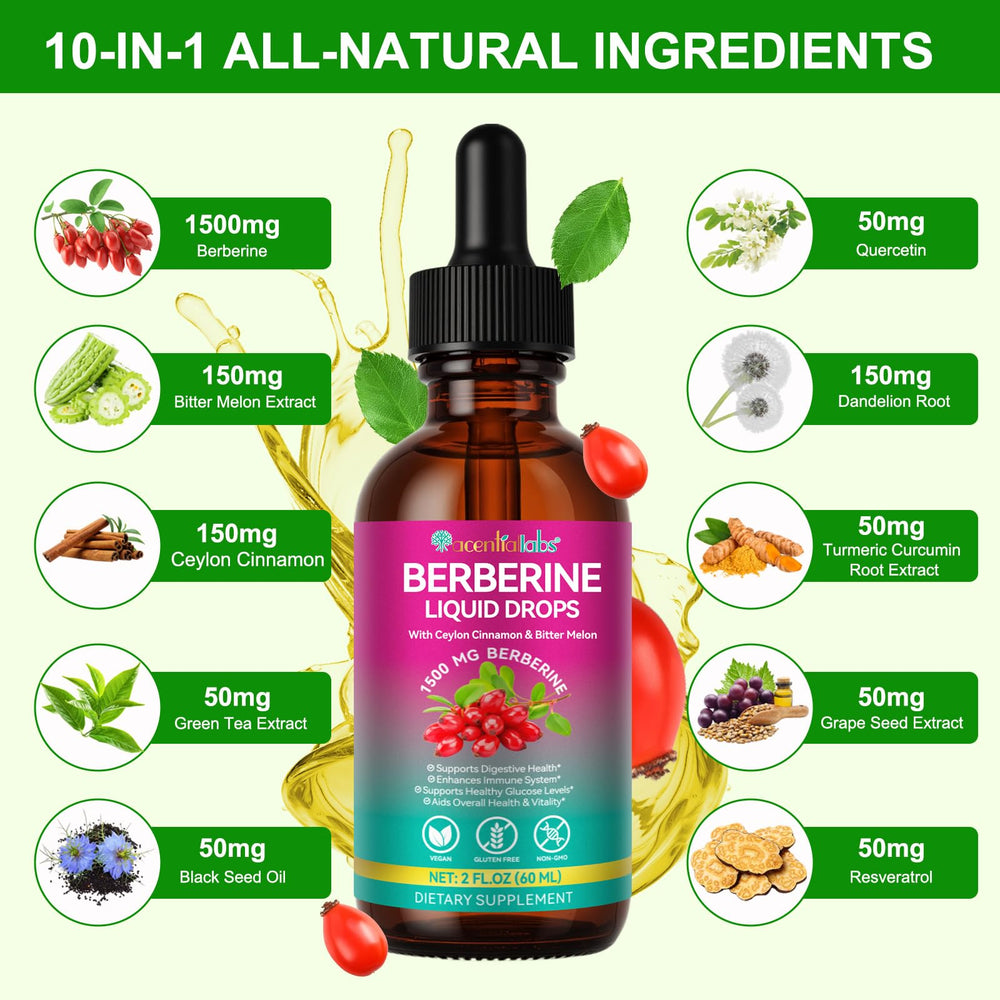 Berberine drops with turmeric curcumin