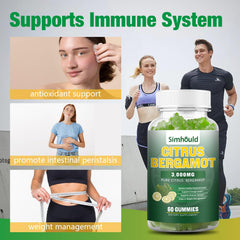 Nutrition facts panel for Bergamot Gummies