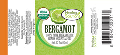 Packaging and label of Healing Solutions bergamot oil