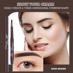 Berinist triangular-tip design helps define brows with controlled, accurate strokes.