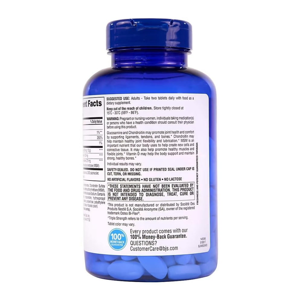 Bottle beside packaging for Berkley Jensen joint support