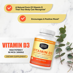 Front view of Berkley Jensen Vitamin D3 bottle with label