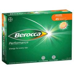 Berocca Orange effervescent tablets bottle front view