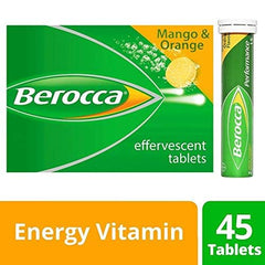 Berocca Orange 45-count bottle on white background