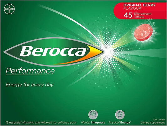 Berocca Performance Original Berry packaging and bottle