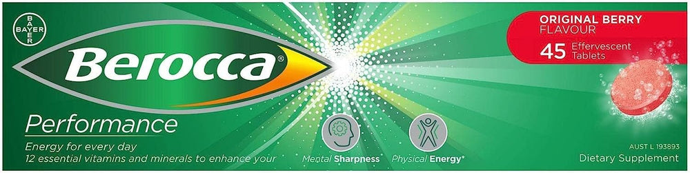 Serving suggestion: glass with dissolved Berocca Berry flavour