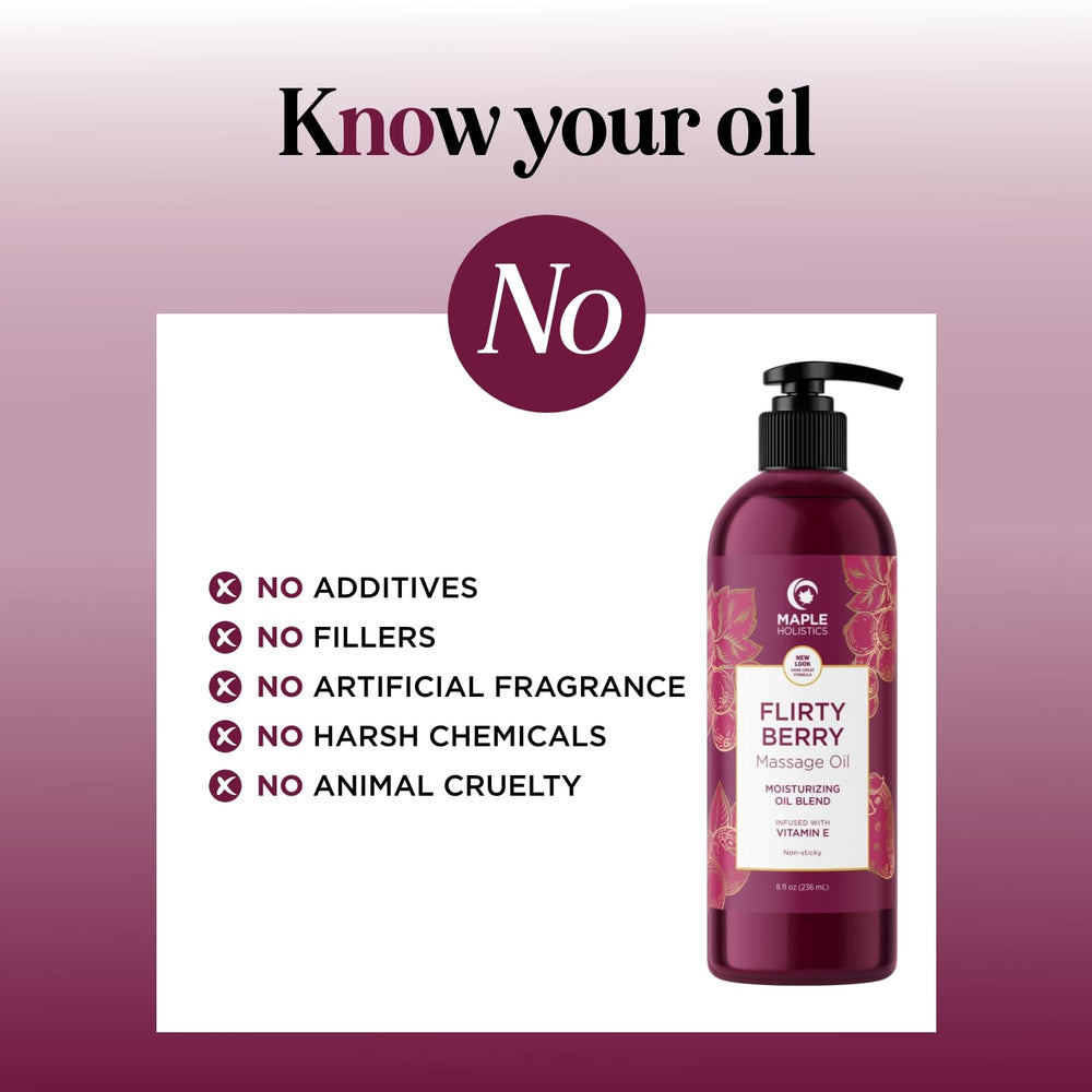 Romantic gift box with Berry Sensual Massage Oil