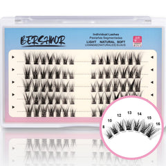 BERSHNOR Bluesmurfs cat-eye lash cluster for a natural, eye-opening look, easy for beginners.