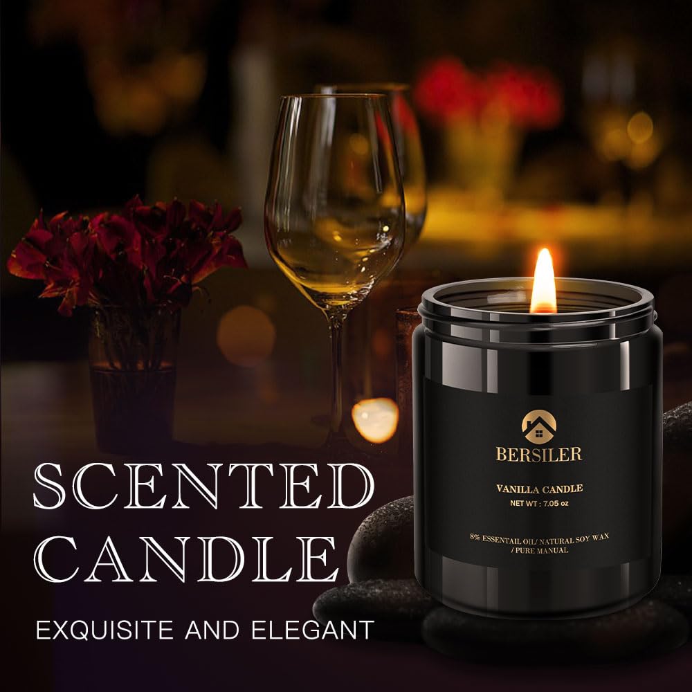 Bersiler scented candle with masculine fragrance notes