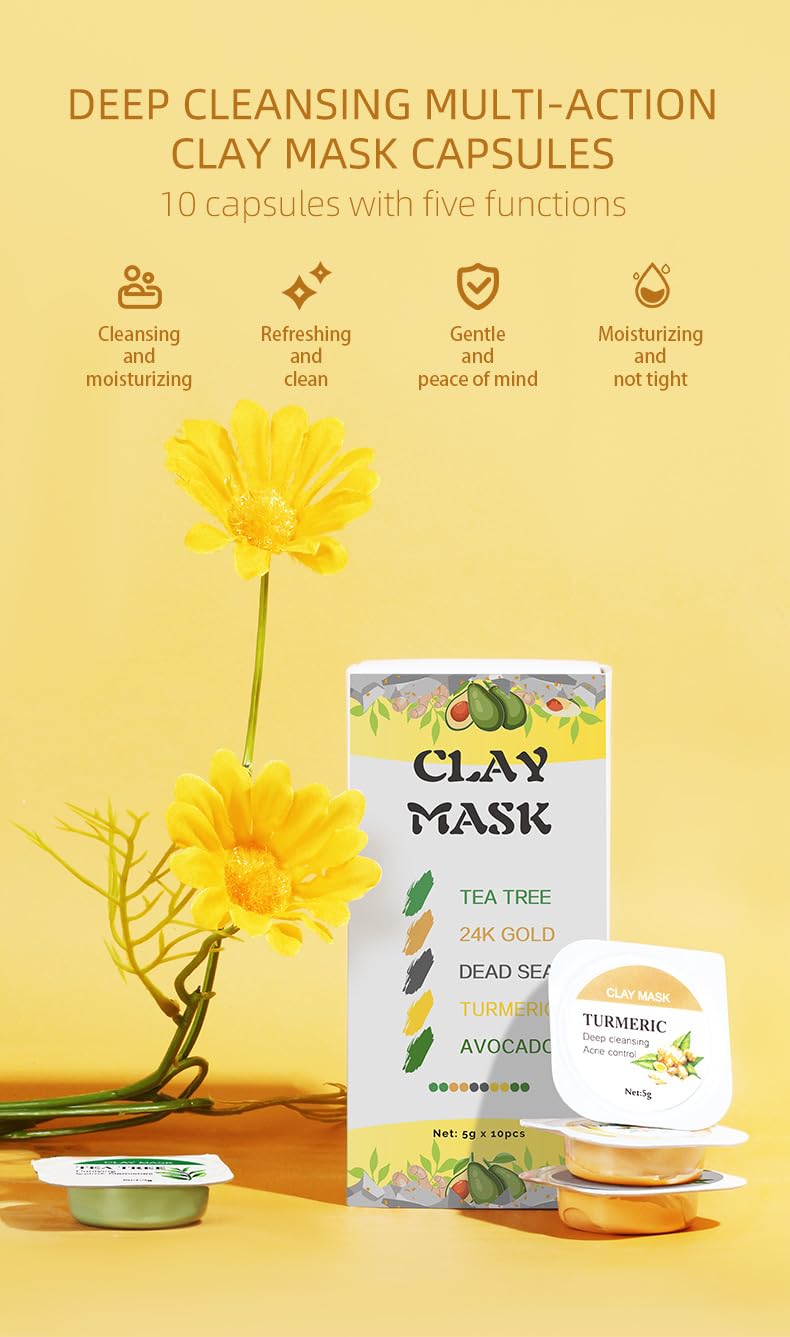 BERVEAL Organic Clay Mask Kit warm cloth removal demonstrates gentle rinse technique.