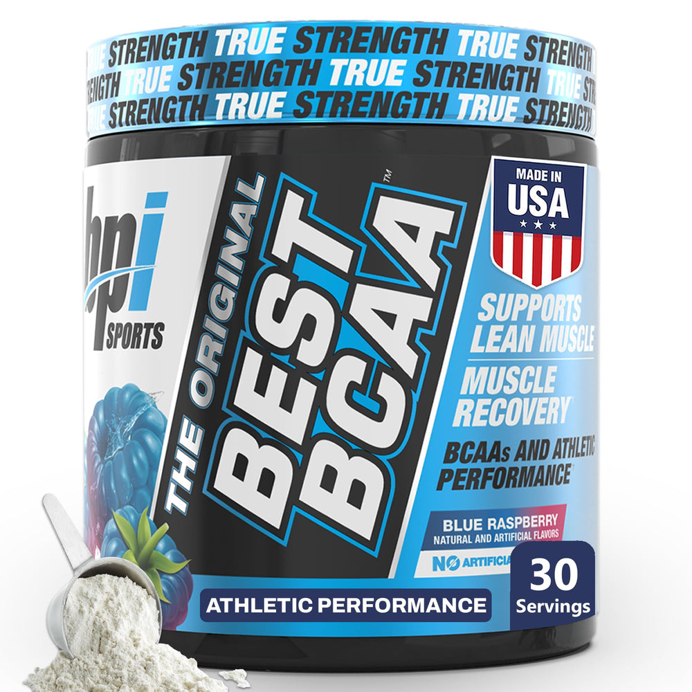 BPI Sports Best BCAA Powder Blue Raspberry canister