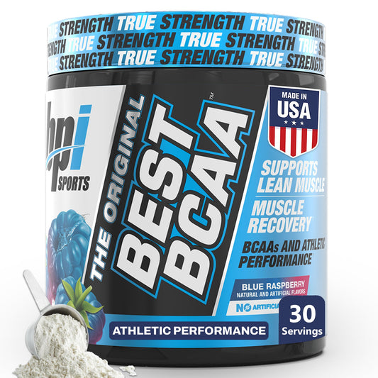 BPI Sports Best BCAA Powder Blue Raspberry canister