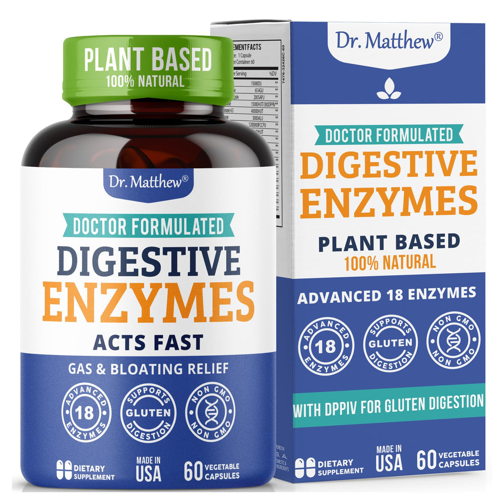 Product image: Best Digestive Enzymes for women and men with 18-enzyme formula (Lactase, Lipase, Amylase, Bromelain)