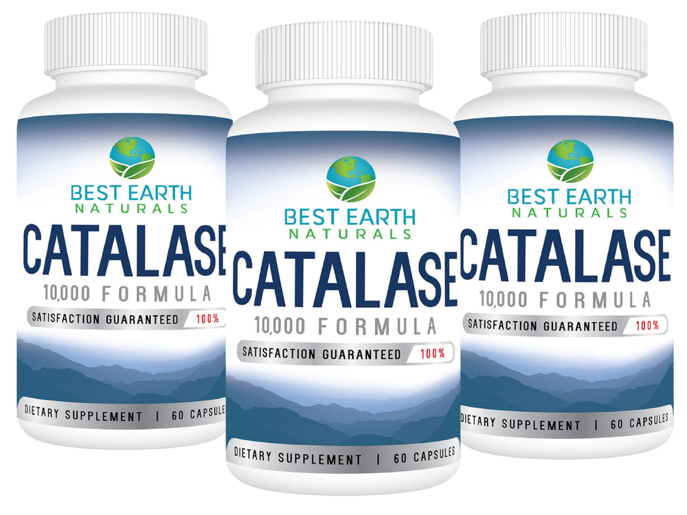 Best Earth Naturals Catalase 10000 bottle supports daily hair vitality with natural enzymes.