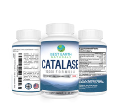 Best Earth Naturals Catalase ingredients featuring saw palmetto biotin fo-ti and PABA for hair wellness.