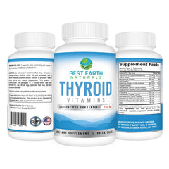 Label close-up of Best Earth Naturals Thyroid Support
